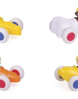 VIKING TOYS WESOŁE AUTKA KRÓLIK, MYSZKA, MAŁPKA, PIESEK (ZESTAW)