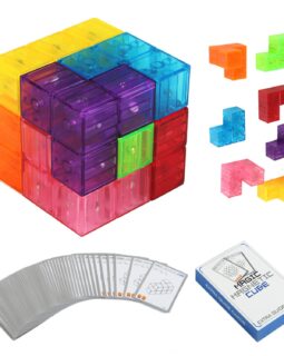 KLOCKI MAGNETIC CUBES 56 EL. + KARTY PRAC