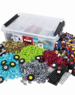 KLOCKI MINI MIX 2600 ELEMENTÓW - 10 PŁYTEK + 40 KÓŁ