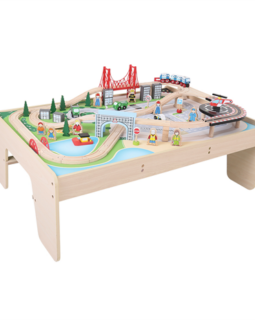 DREWNIANY STOLIK MIASTECZKO