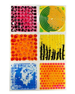 ŚCIEŻKA SENSORYCZNA - SENSORYCZNE PŁYTKI Z CIECZĄ FAKTUROWE 30X30 CM 6 SZT.