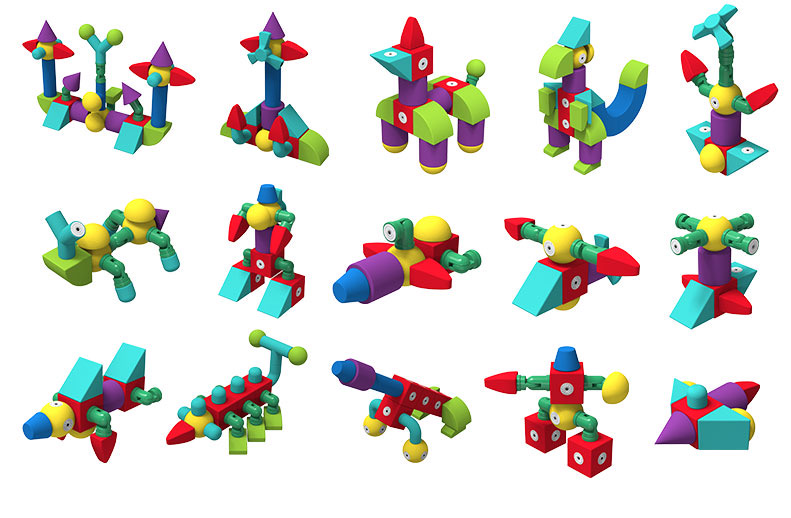 KLOCKI MAGNETYCZNE PIANKOWE 100 EL.