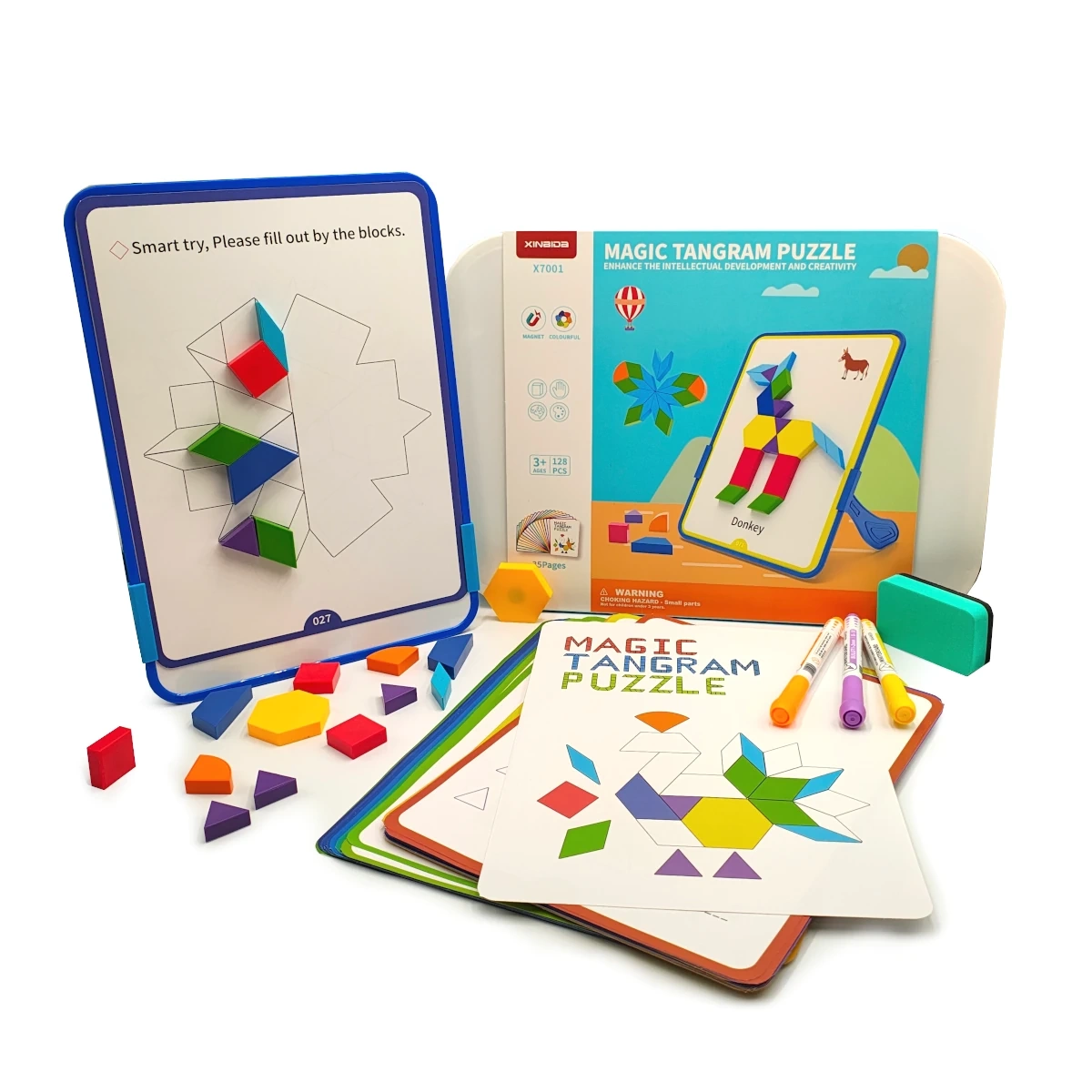 MAGENTYCZNE TANGRAMY Z KARTAMI PRAC